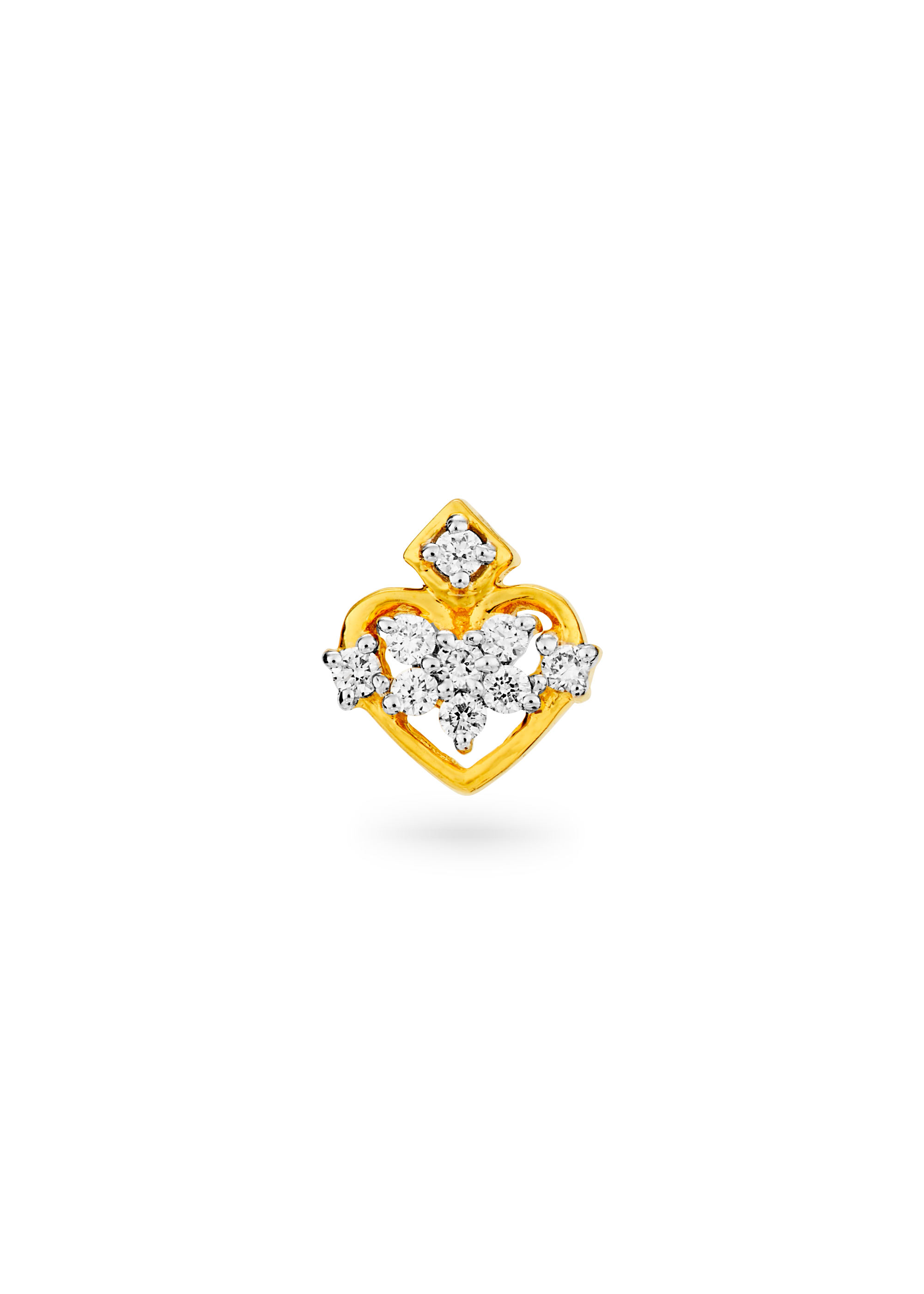 Heart of Diamonds Nose Pin