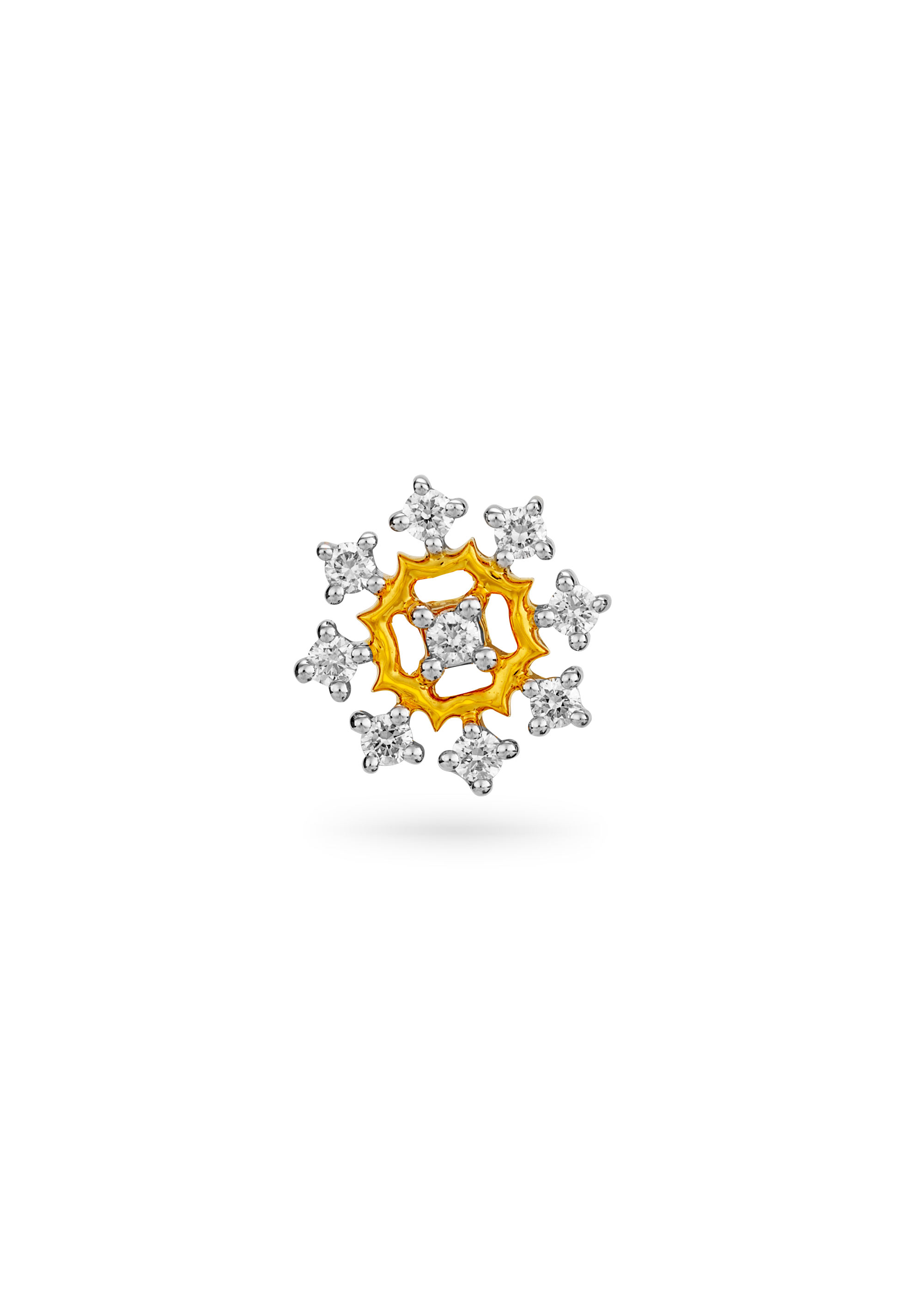 Floral Cluster Diamond Nose Pin